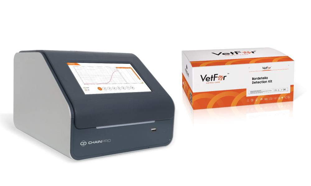 Figure 4: VetFor Bordetella Detection Kit and ChainPro Real-Time Fluorescence Quantitative PCR Instrument