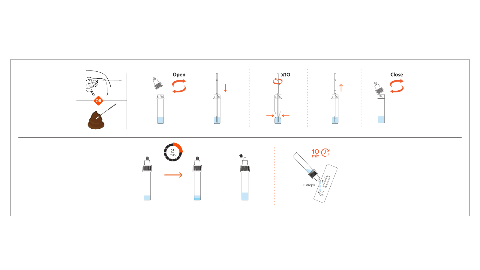 Figure 2: VetFor FPV Rapid Antigen Test Kit Workflow