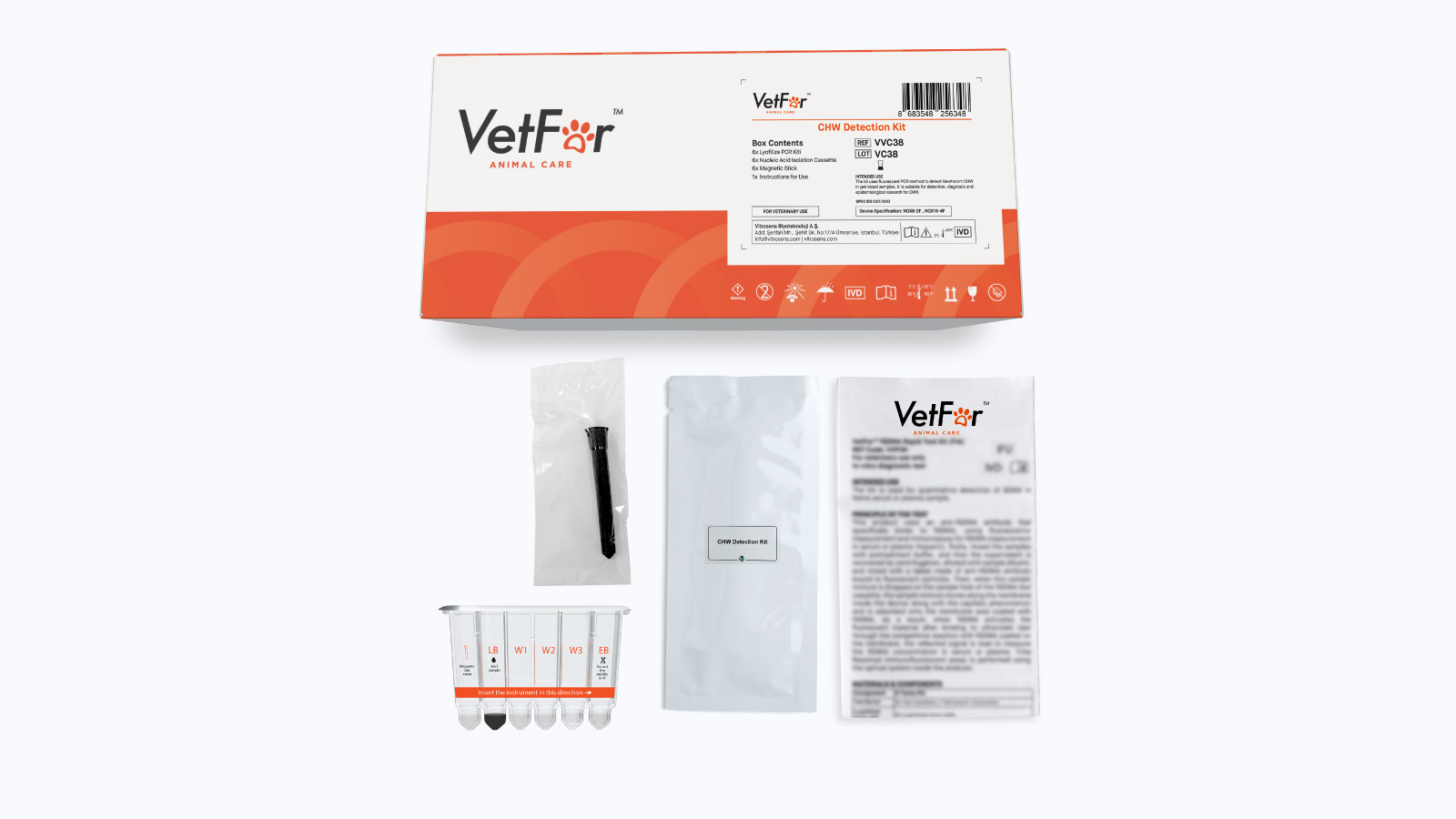 Figure 2. VetFor CHW Detection Kit Box Content